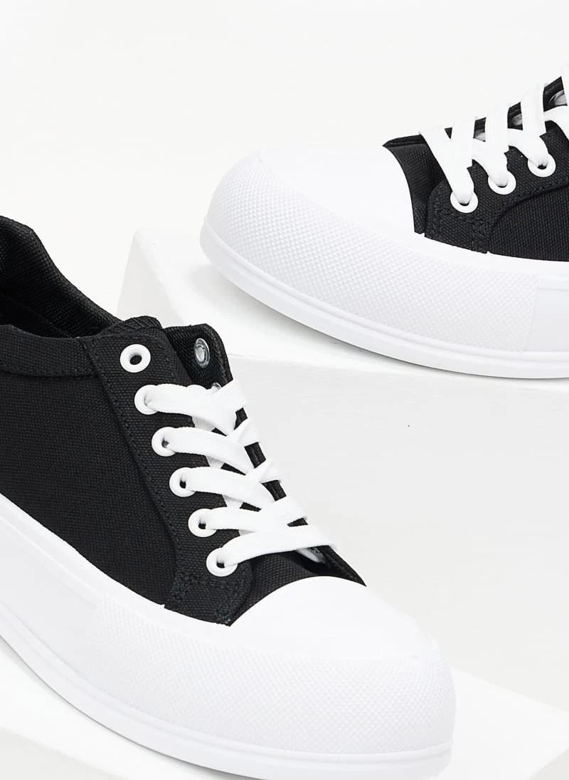 The Fashion Project Sneakers πάνινα με διπλή σόλα - Μαύρο 6 The Fashion Project Sneakers πάνινα με διπλή σόλα - Μαύρο - Image 6