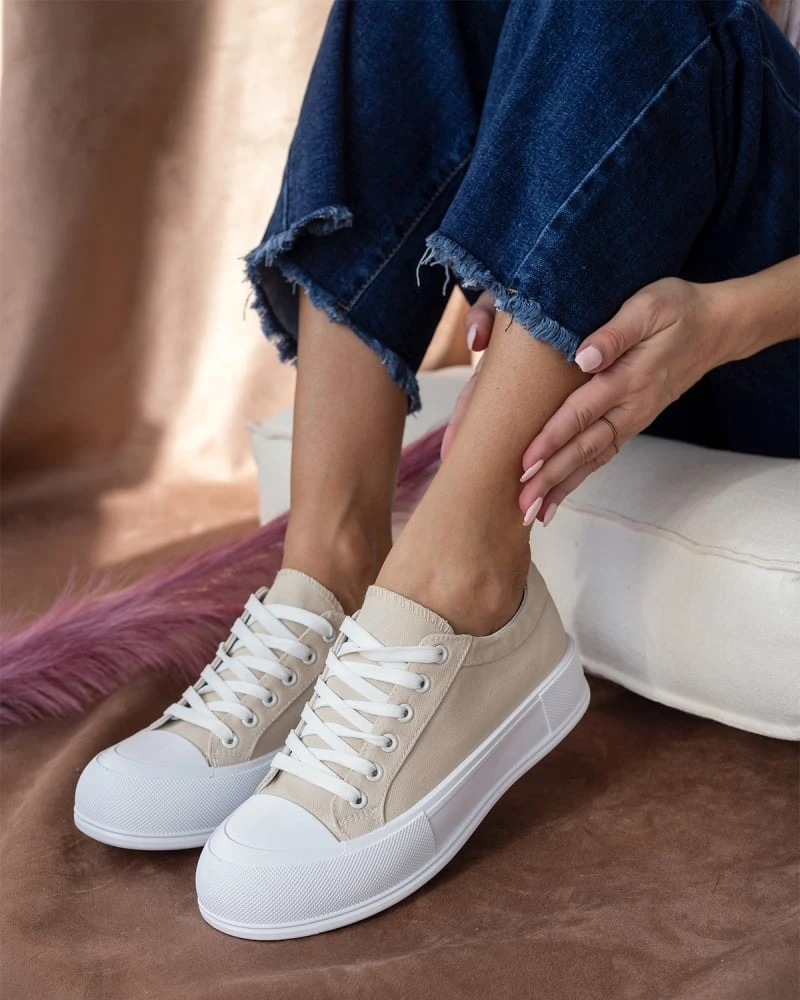 The Fashion Project Sneakers πάνινα με διπλή σόλα - Μπεζ 4 The Fashion Project Sneakers πάνινα με διπλή σόλα - Μπεζ - Image 4