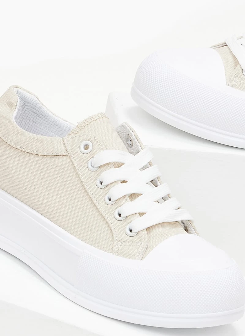 The Fashion Project Sneakers πάνινα με διπλή σόλα - Μπεζ 6 The Fashion Project Sneakers πάνινα με διπλή σόλα - Μπεζ - Image 6