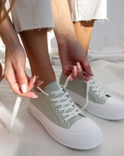 The Fashion Project Sneakers πάνινα με διπλή σόλα - Βεραμάν