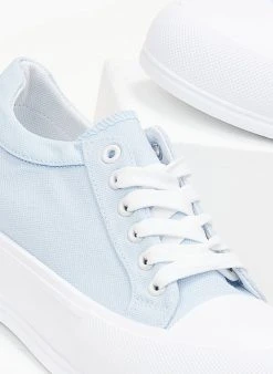 The Fashion Project Sneakers πάνινα με διπλή σόλα - Γαλάζιο -The Fashion Project κατάστημα sneakers panina me dipli sola 99919 rg14