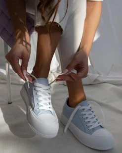 The Fashion Project Sneakers πάνινα με διπλή σόλα - Γαλάζιο -The Fashion Project κατάστημα sneakers panina me dipli sola 99919 t770