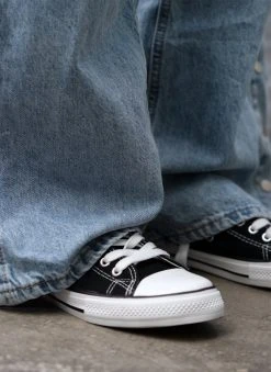 The Fashion Project Sneakers πάνινα με κορδόνια - Μαύρο -The Fashion Project κατάστημα sneakers panina me kordonia 105984 yzlr