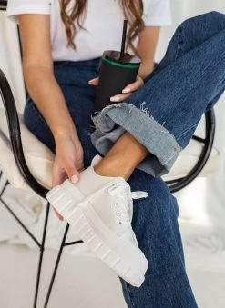 The Fashion Project Sneakers πάνινα με σχέδιο στη σόλα - Λευκό -The Fashion Project κατάστημα sneakers panina me sxedio sti sola 99774 thjf