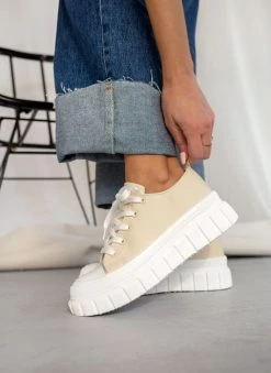 The Fashion Project Sneakers πάνινα με σχέδιο στη σόλα - Μπεζ