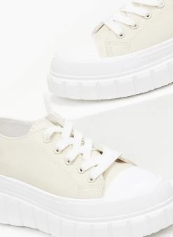 The Fashion Project Sneakers πάνινα με σχέδιο στη σόλα - Μπεζ -The Fashion Project κατάστημα sneakers panina me sxedio sti sola 99776 zw7j