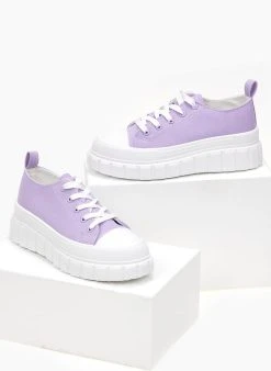 The Fashion Project Sneakers πάνινα με σχέδιο στη σόλα - Λιλά 12 The Fashion Project Sneakers πάνινα με σχέδιο στη σόλα - Λιλά -The Fashion Project κατάστημα sneakers panina me sxedio sti sola 99779 hdj1