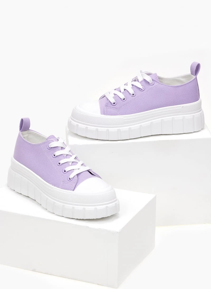 The Fashion Project Sneakers πάνινα με σχέδιο στη σόλα - Λιλά 6 The Fashion Project Sneakers πάνινα με σχέδιο στη σόλα - Λιλά - Image 6