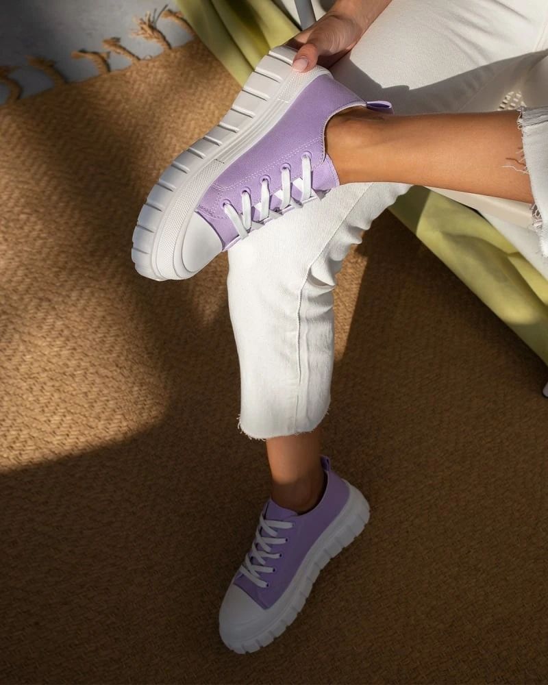 The Fashion Project Sneakers πάνινα με σχέδιο στη σόλα - Λιλά 7 The Fashion Project Sneakers πάνινα με σχέδιο στη σόλα - Λιλά - Image 7