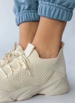 The Fashion Project Sneakers Slip On με πλεκτό σχέδιο - Μπεζ