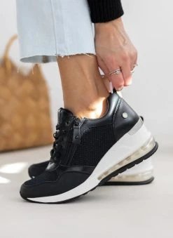 Xti Footwear Sneakers Wedges με αερόσολα Xti 141377 - Μαύρο