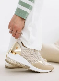 Xti Footwear Sneakers Wedges με αερόσολα Xti 141377 - Μπεζ