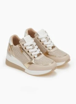 Xti Footwear Sneakers Wedges με φερμουάρ Xti140973 - Χρυσό -The Fashion Project κατάστημα sneakers wedges me fermouar xti140973 110422 6xfd