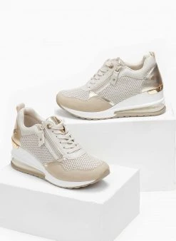 Xti Footwear Sneakers Wedges με αερόσολα Xti 141377 - Μπεζ 9 Xti Footwear Sneakers Wedges με αερόσολα Xti 141377 - Μπεζ -The Fashion Project κατάστημα sneakers wedges me psili aerosola xti 141377 110178 uw9c