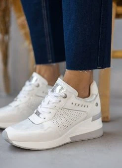 Xti Footwear Sneakers Wedges με στρας Xti 141154 - Λευκό