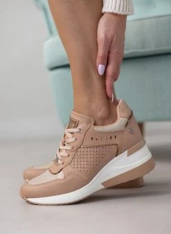 Xti Footwear Sneakers Wedges με στρας Xti 141154 - Caramel -The Fashion Project κατάστημα sneakers wedges me stras xti 141154 110328 8ip4
