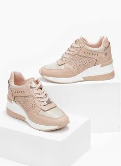 Xti Footwear Sneakers Wedges με στρας Xti 141154 - Caramel -The Fashion Project κατάστημα sneakers wedges me strass xti 141154 110328 mu6d