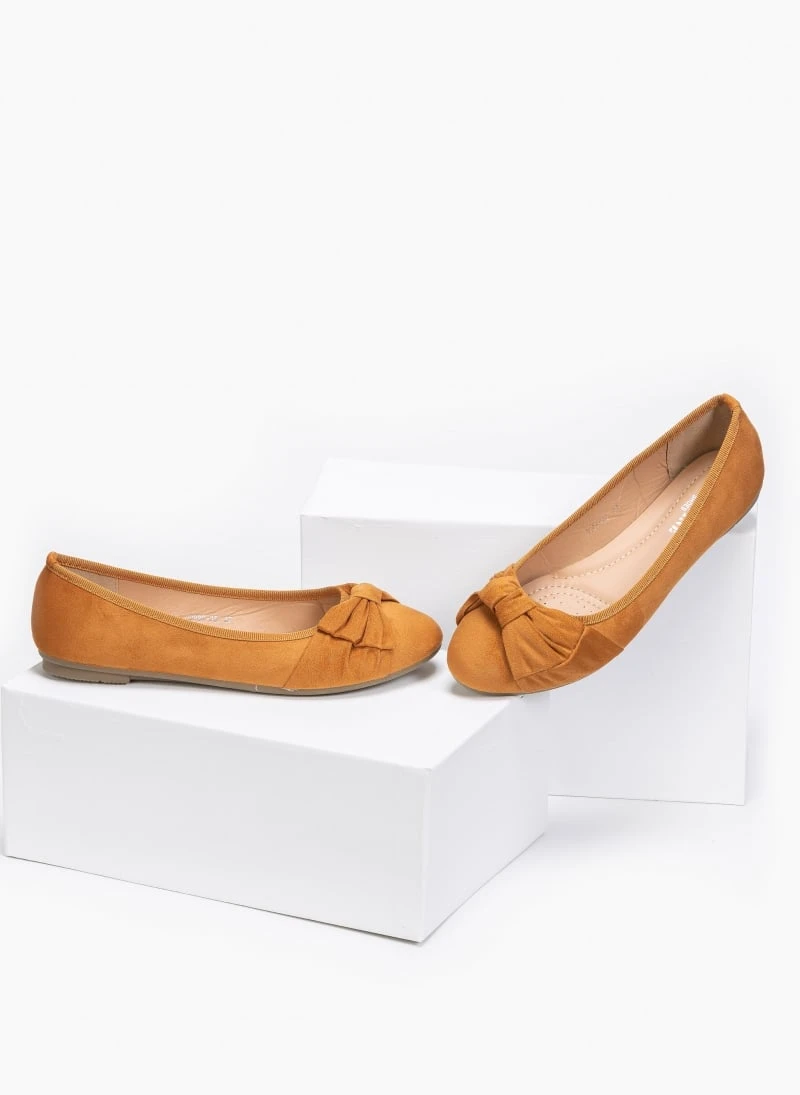 The Fashion Project Μπαλαρίνες Suede με κόμπο - Ταμπά 2 The Fashion Project Μπαλαρίνες Suede με κόμπο - Ταμπά - Image 2