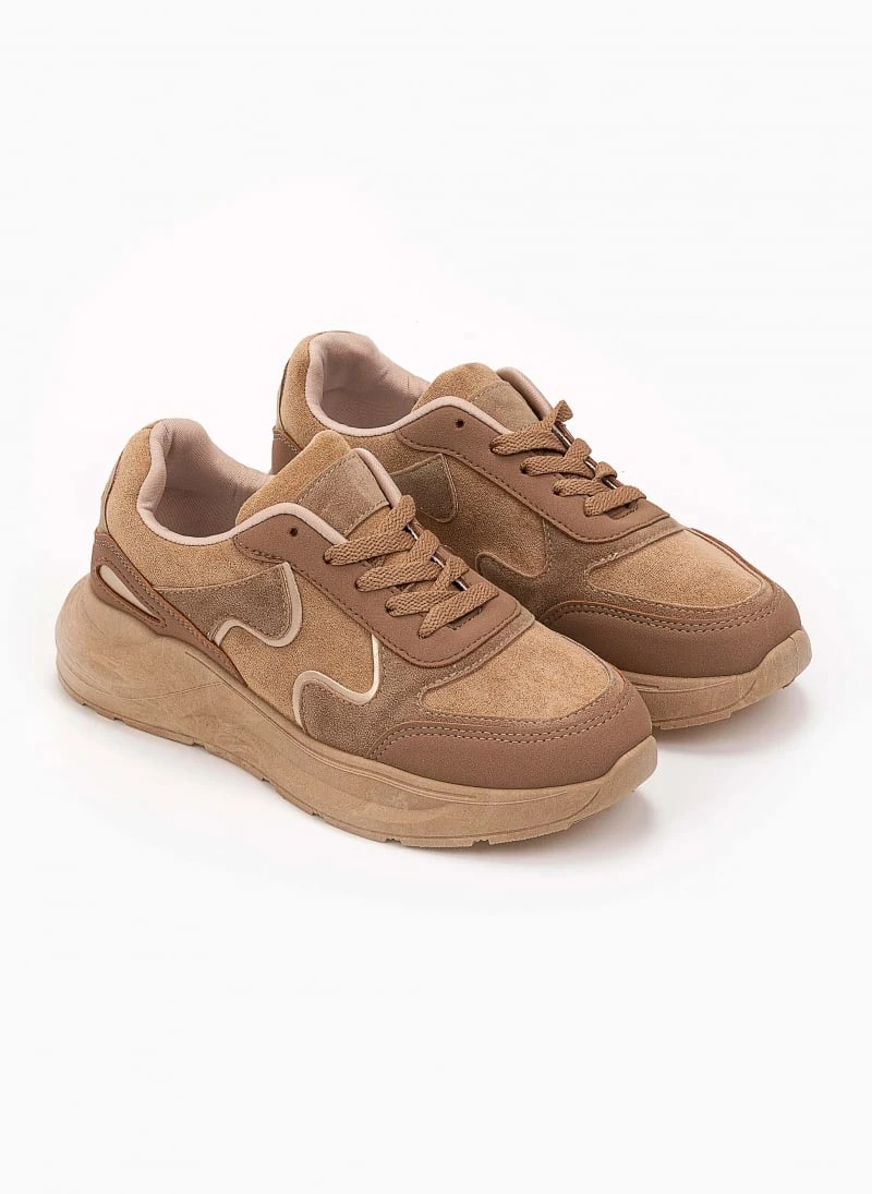 The Fashion Project Sneakers Suede με σχέδιο στη σόλα - Πούρο 4 The Fashion Project Sneakers Suede με σχέδιο στη σόλα - Πούρο - Image 4