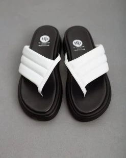 Flatforms καπιτονέ Tfp - Λευκό -The Fashion Project κατάστημα tfp slides me kapitone sxedio 93571 6k4e