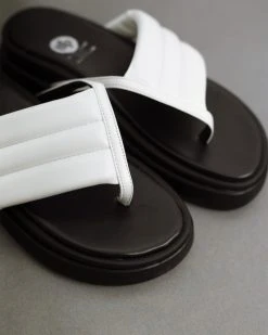 Flatforms καπιτονέ Tfp - Λευκό -The Fashion Project κατάστημα tfp slides me kapitone sxedio 93571 apgc