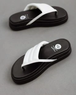 Flatforms καπιτονέ Tfp - Λευκό -The Fashion Project κατάστημα tfp slides me kapitone sxedio 93571 dz38