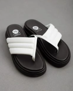 Flatforms καπιτονέ Tfp - Λευκό -The Fashion Project κατάστημα tfp slides me kapitone sxedio 93571 rdzx