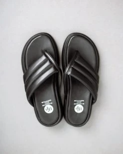 Flatforms καπιτονέ Tfp - Μαύρο -The Fashion Project κατάστημα tfp slides me kapitone sxedio 93572 bcps