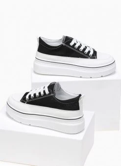 The Fashion Project Sneakers πάνινα με εφέ ραφές - Μαύρο 9 The Fashion Project Sneakers πάνινα με εφέ ραφές - Μαύρο -The Fashion Project κατάστημα ufasmatina sneakers me efe rafes sti sola 87566 msh7